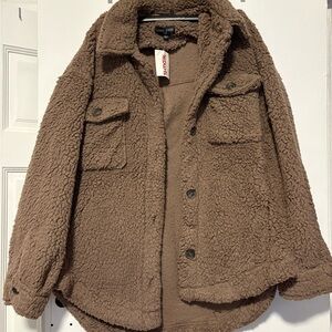 Love Tree Textured Brown Jacket